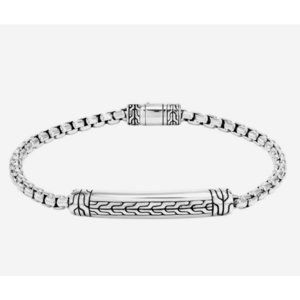 𝅺NEW JOHN HARDY Classic Chain 925 St Silver Box Station Bracelet